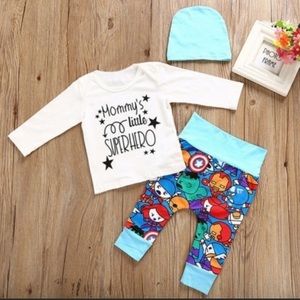 BOYS “MOMMY’S LITTLE SUPERHERO” OUTFIT